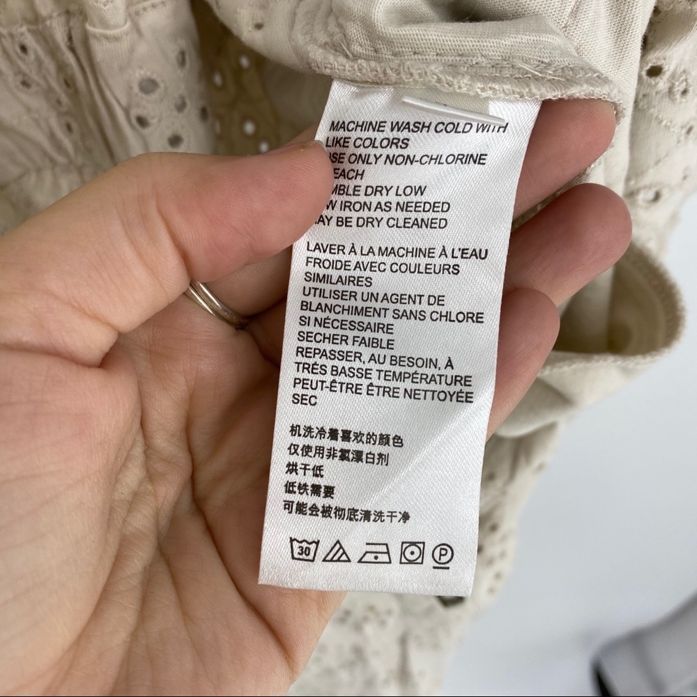 Free people cream eyelet coverall jumpsuit - Picture 8 of 9